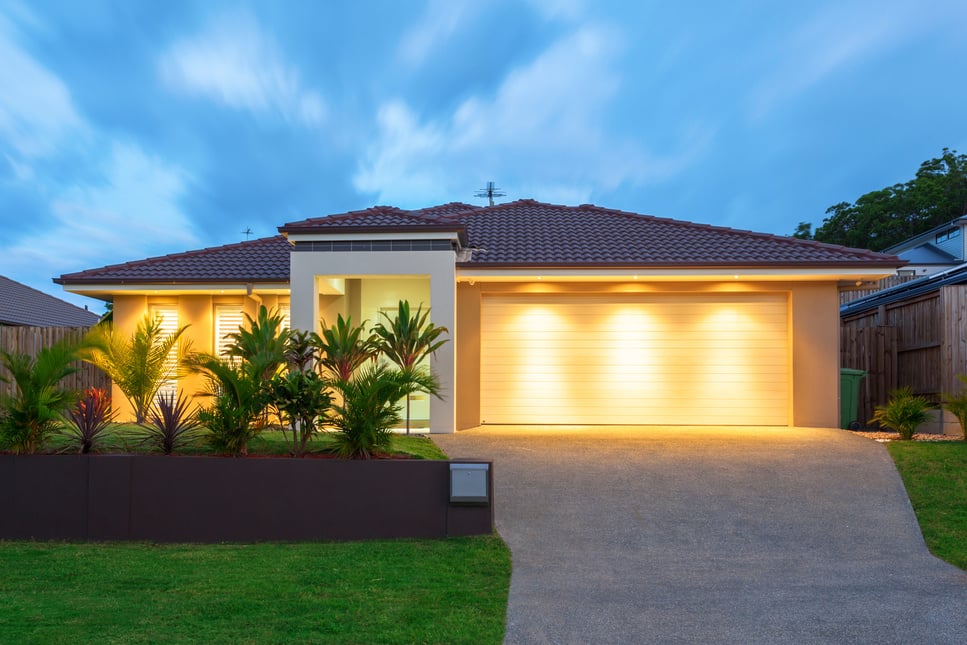 Modern Home at Dusk